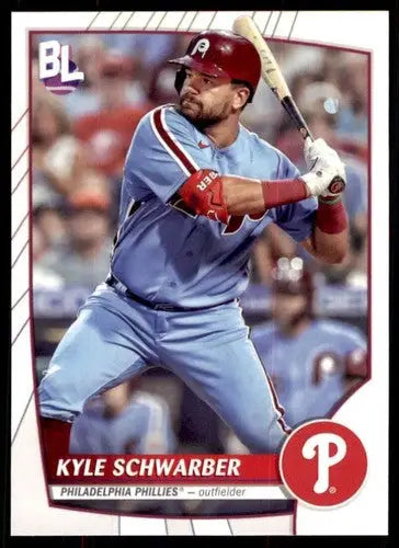 Original gloss 2023 Topps Big League Kyle Schwarber Phillies baseball card image