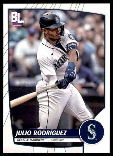 Original gloss 2023 Topps Big League Julio Rodriguez baseball card Mariners ID 51480