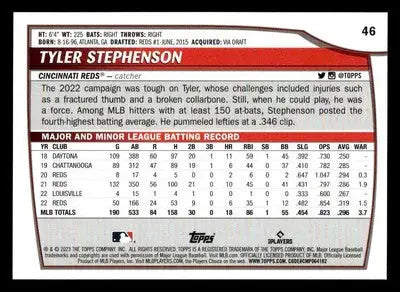 2023 Topps Big League #46 Tyler Stephenson - Baseball Card Single