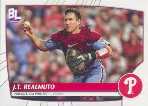 2023 Topps Big League J.T. Realmuto baseball card with original gloss Phillies ID 51483
