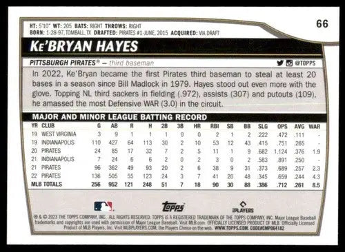 2023 Topps Big League #66 Ke’Bryan Hayes NM-MT Pirates ID:51522 - Baseball Card Single