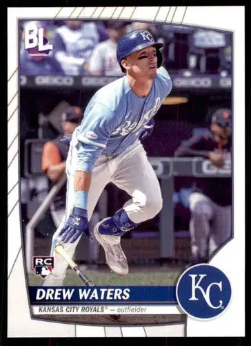Original gloss of Drew Waters baseball card from Topps Big League 2023 Rookie Royals