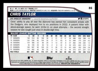 2023 Topps Big League #86 Chris Taylor - Baseball Card Single
