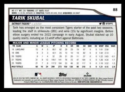 2023 Topps Big League #88 Tarik Skubal - Baseball Card Single