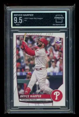 2023 Topps Big League Bryce Harper #3 Baseball Arena Club 9.5 - Baseball Card Single