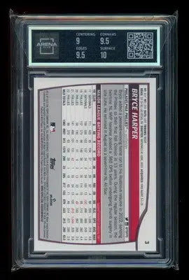 2023 Topps Big League Bryce Harper #3 Baseball Arena Club 9.5 - Baseball Card Single