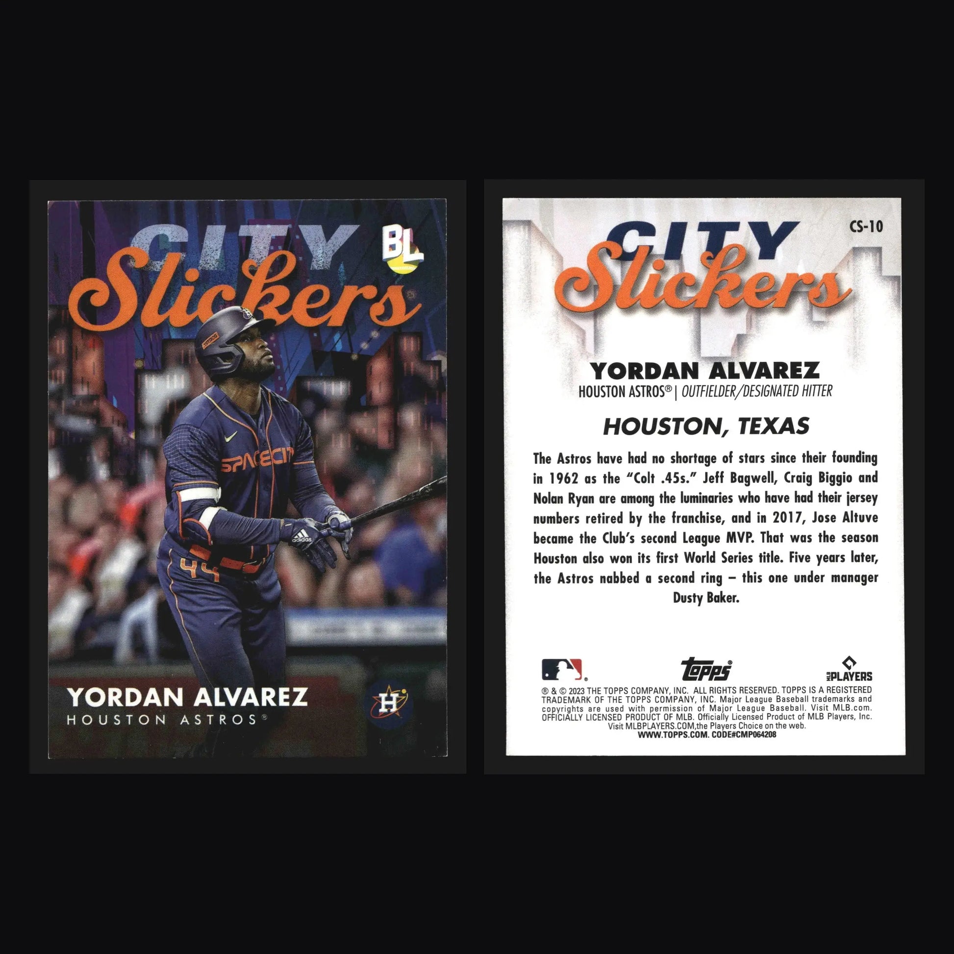 2023 Topps Big League City Slickers #CS-10 Yordan Alvarez - Baseball Card Single