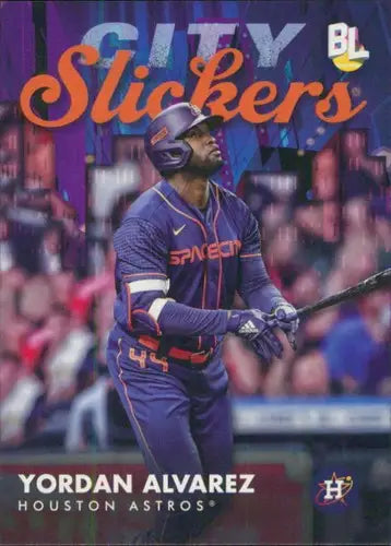 Yordan Alvarez baseball card from 2023 Topps Big League City Slickers series