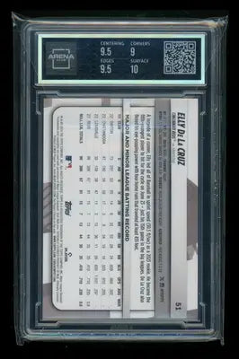 2023 Topps Big League Elly De La Cruz #51 RC Baseball Arena Club 9.5 - Baseball Card Single