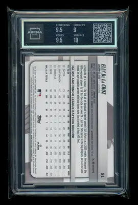 2023 Topps Big League Elly De La Cruz #51 RC Baseball Arena Club 9.5 - Baseball Card Single