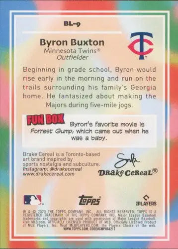Byron Buxton baseball card from 2023 Topps Big League Big Leaguers series