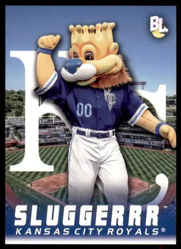 Kansas City Royals mascot Sluggerrr from 2023 Topps Big League Mascots card
