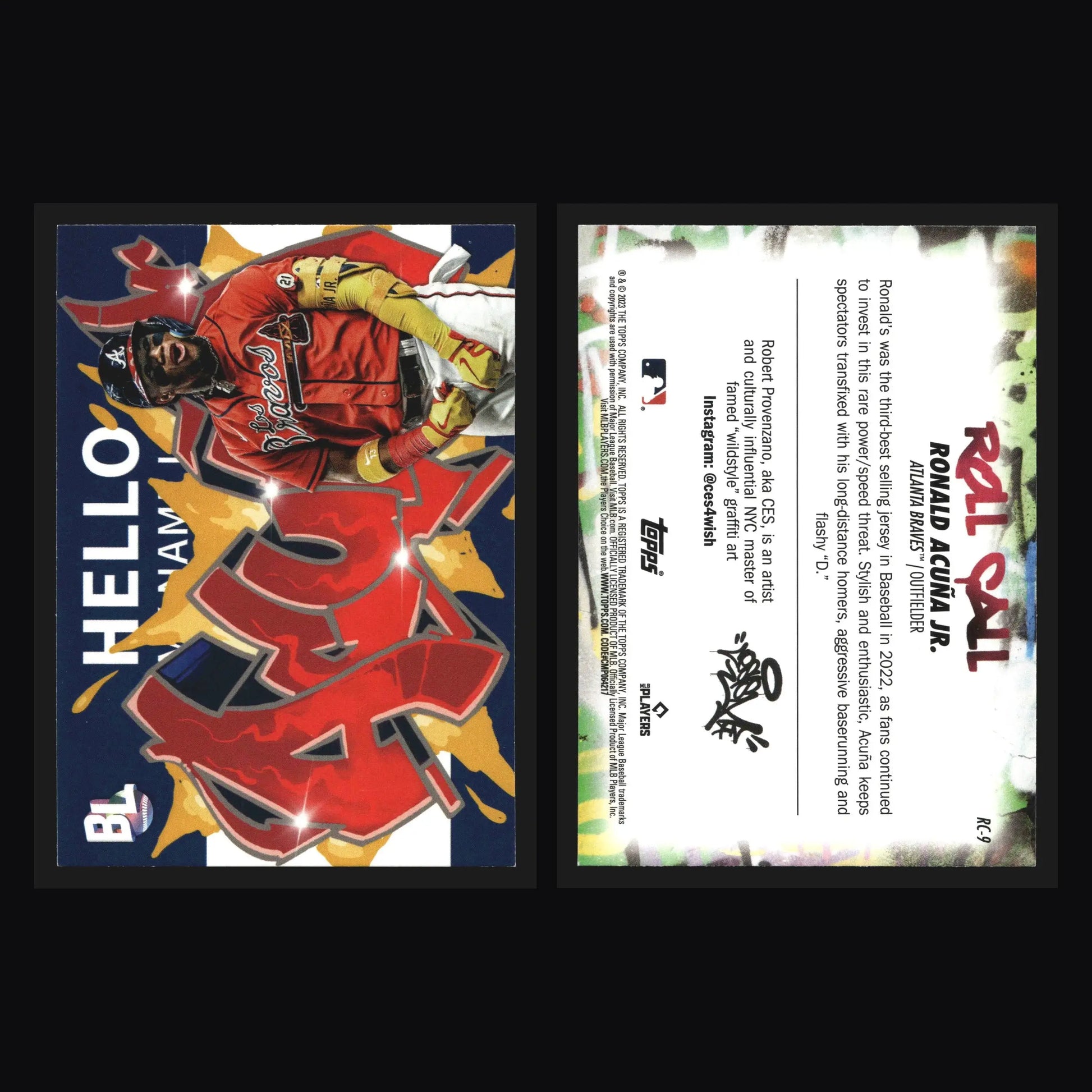 2023 Topps Big League #RC-9 Ronald Acuna Jr Braves Roll Call Wildstyle Art