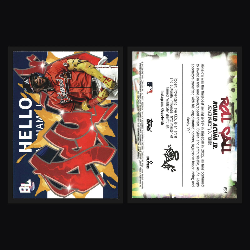 2023 Topps Big League #RC-9 Ronald Acuna Jr Braves Roll Call Wildstyle Art