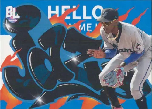 Baseball player in action pose from Topps Big League Roll Call Wildstyle Edition