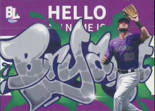 Baseball player catching ball with original gloss in 2023 Topps Big League Roll Call Wildstyle Edition