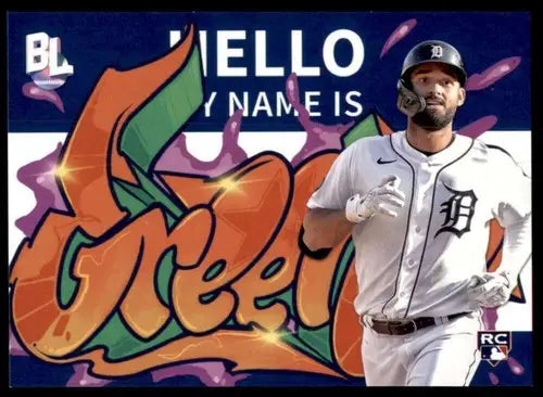 Original gloss of 2023 Topps Big League Roll Call Wildstyle Edition Riley Greene baseball card