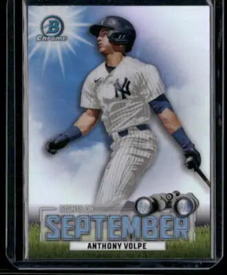 2023 Topps Bowman Chome Anthony Volpe #SOS-14 Sights on September Baseball - Baseball Card Single
