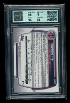 2023 Topps Bowman Chrome National Brooks Lee #NAT-39 Baseball Arena Club 10 - Baseball Card Single