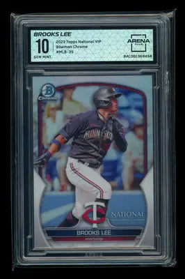 2023 Topps Bowman Chrome National Brooks Lee #NAT-39 Baseball Arena Club 10 - Baseball Card Single