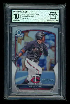 2023 Topps Bowman Chrome National VIP Brooks Lee #MLB-39 Baseball Arena Club 10 - Baseball Card Single