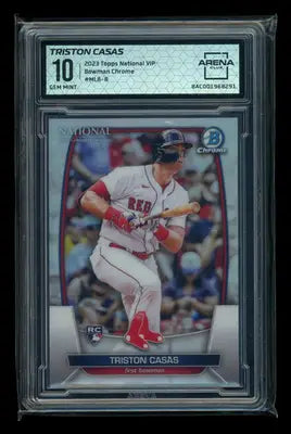 2023 Topps Bowman Chrome National VIP Triston Casas #MLB-8 RC Arena Club 10 - Baseball Card Single