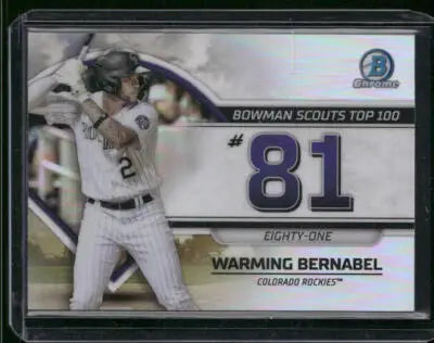 2023 Topps Bowman Chrome Warming Bernabel #BTP-81 Bowman Scouts Top 100 - Baseball Card Single