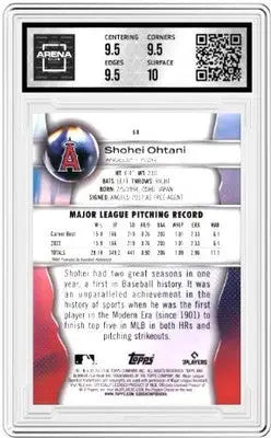 Graded Bowman Platinum Shohei Ohtani baseball card in protective slab for 2023 Topps Bowman Platinum