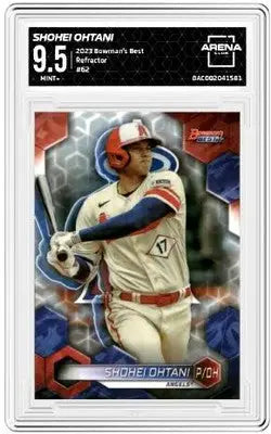 Graded 2023 Bowman’s Best Shohei Ohtani Refractor baseball card, best shohei ohtani collectible