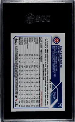 Graded Topps Brad Boxberger baseball card 2023 Topps Brad Boxberger #590 Gold 345/2023