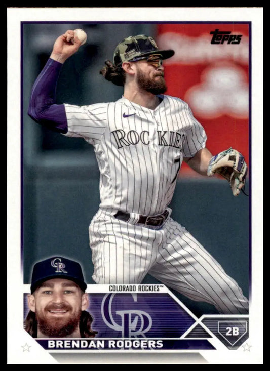 2023 Topps Brendan Rodgers 287 Colorado Rockies Baseball NM - Baseball Card Single