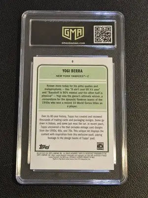 2023 Topps Brooklyn Collection #8 Yogi Berra Chartreuse GMA 9 #/99 - Baseball Card Single