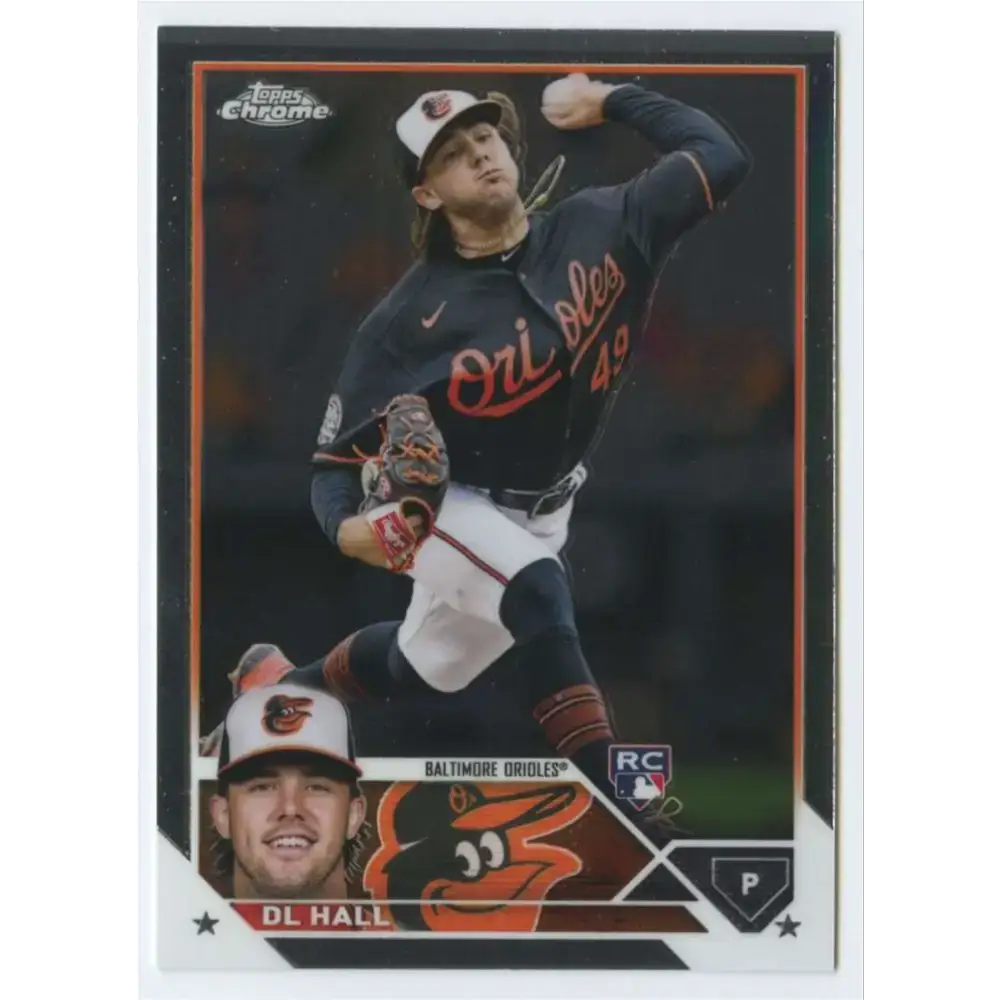 2023 Topps Chrome #10 DL Hall NM-MT RC Rookie Baltimore Orioles Baseball Card - Baseball Card Single
