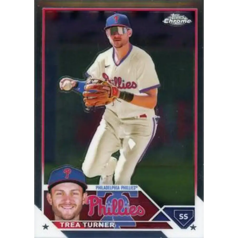 2023 Topps Chrome #103 Trea Turner NM-MT Philadelphia Phillies Baseball Card - Baseball Card Single