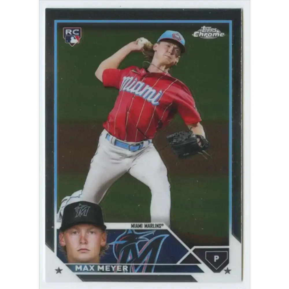 2023 Topps Chrome #104 Max Meyer NM-MT RC Rookie Miami Marlins Baseball Card - Baseball Card Single