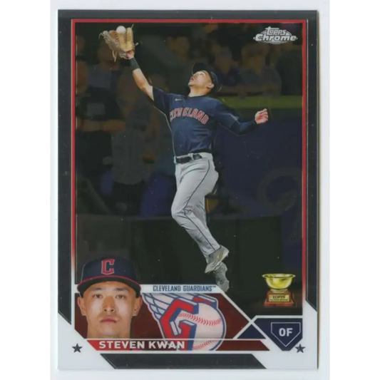 2023 Topps Chrome #107 Steven Kwan NM-MT Cleveland Guardians Baseball Card - Baseball Card Single