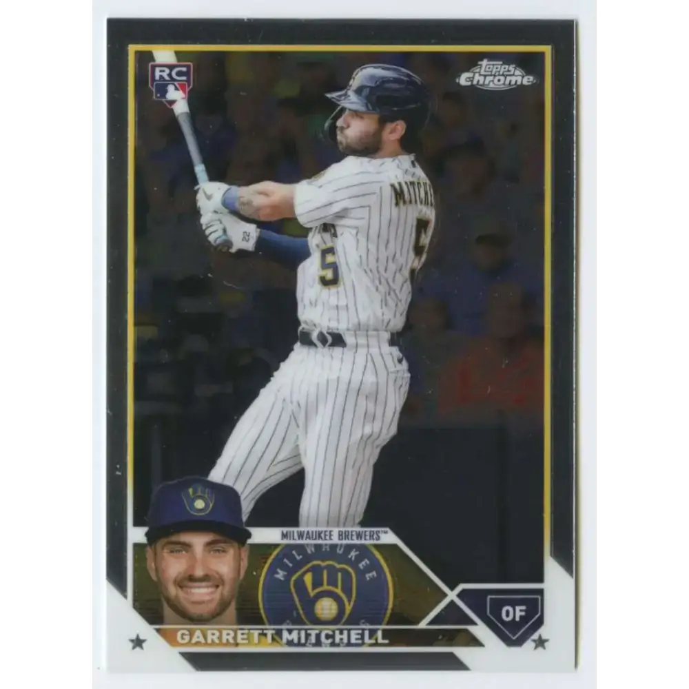 2023 Topps Chrome #110 Garrett Mitchell NM-MT RC Rookie Milwaukee Brewers Baseball Card - Baseball Card Single