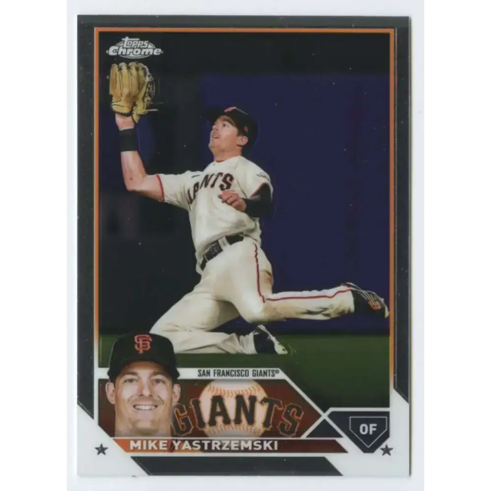 2023 Topps Chrome #111 Mike Yastrzemski NM-MT San Francisco Giants Baseball Card - Baseball Card Single