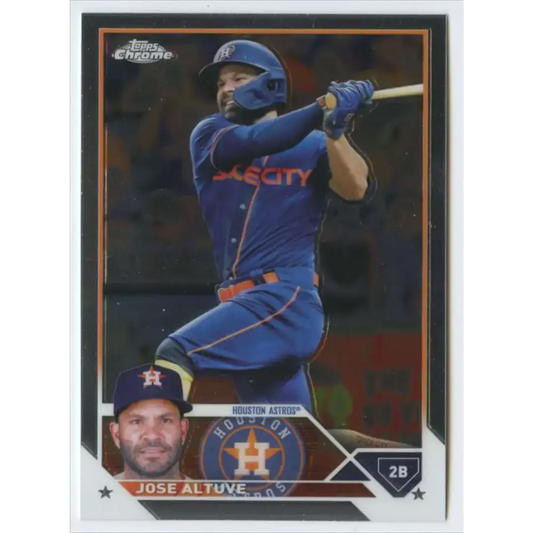 2023 Topps Chrome #112 Jose Altuve NM-MT Houston Astros Baseball Card - Baseball Card Single