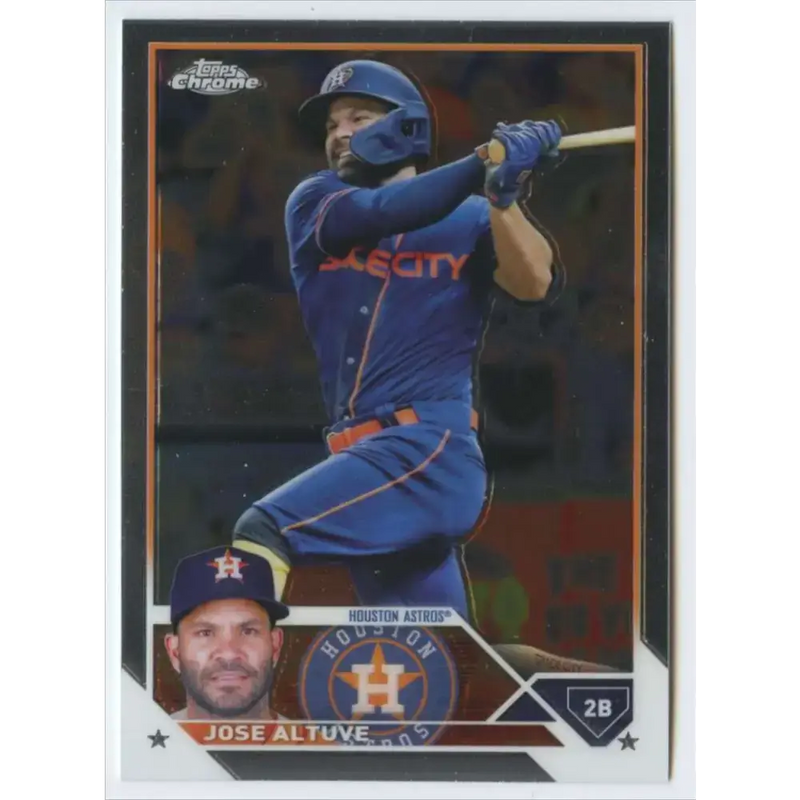 2023 Topps Chrome #112 Jose Altuve NM-MT Houston Astros Baseball Card - Baseball Card Single