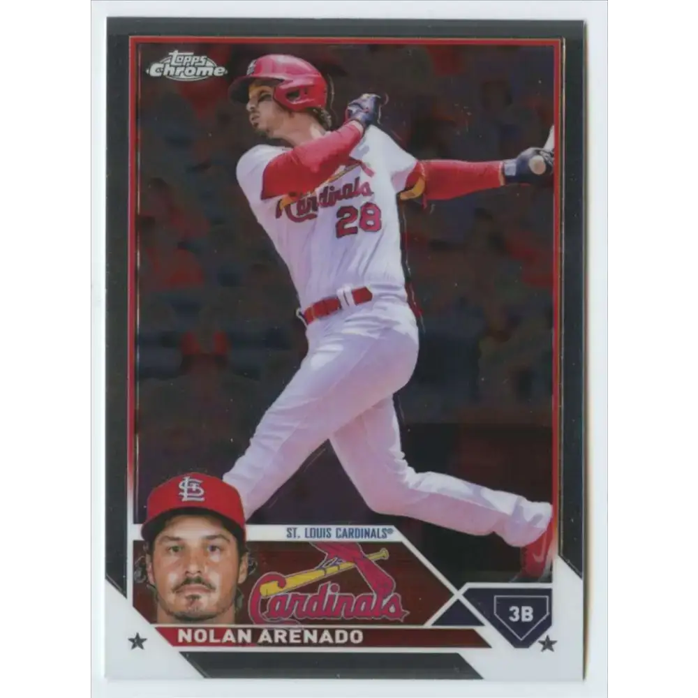 2023 Topps Chrome #115 Nolan Arenado NM-MT St. Louis Cardinals Baseball Card - Baseball Card Single