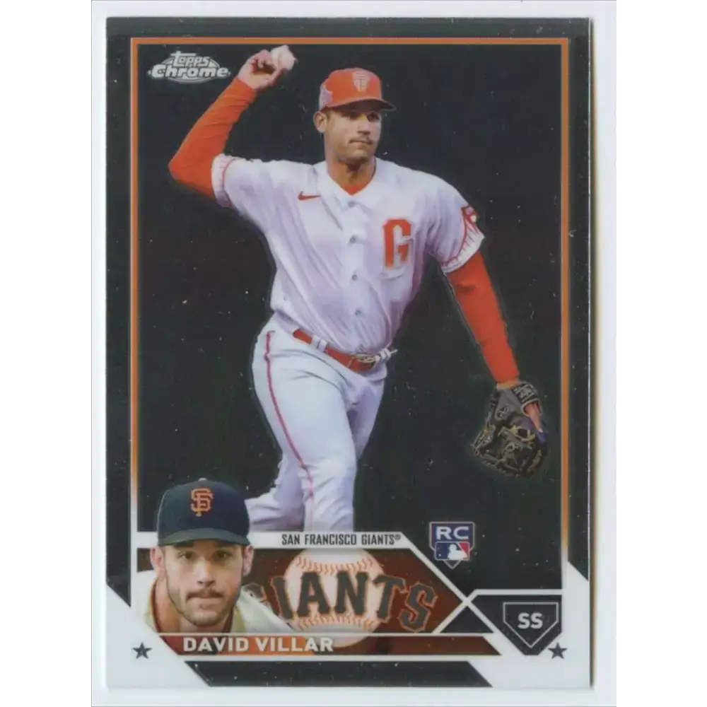 2023 Topps Chrome #117 David Villar NM-MT RC Rookie San Francisco Giants Baseball Card - Baseball Card Single