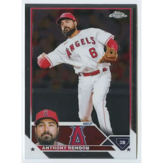2023 Topps Chrome #123 Anthony Rendon NM-MT Los Angeles Angels Baseball Card - Baseball Card Single