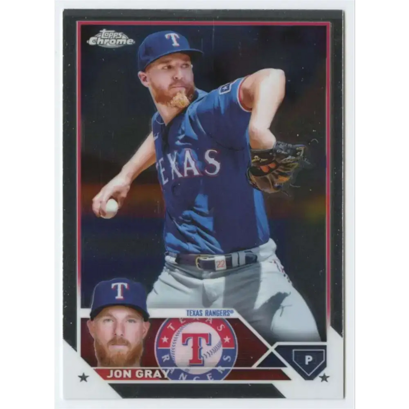2023 Topps Chrome #127 Jon Gray NM-MT Texas Rangers Baseball Card - Baseball Card Single