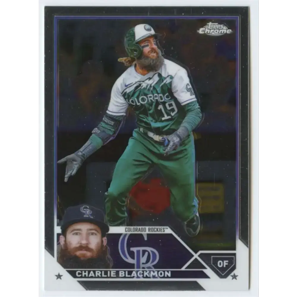2023 Topps Chrome #128 Charlie Blackmon NM-MT Colorado Rockies Baseball Card - Baseball Card Single
