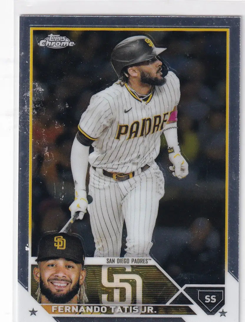 2023 TOPPS CHROME #129 FERNANDO TATIS JR- SAN DIEGO PADRES - Baseball Card Single