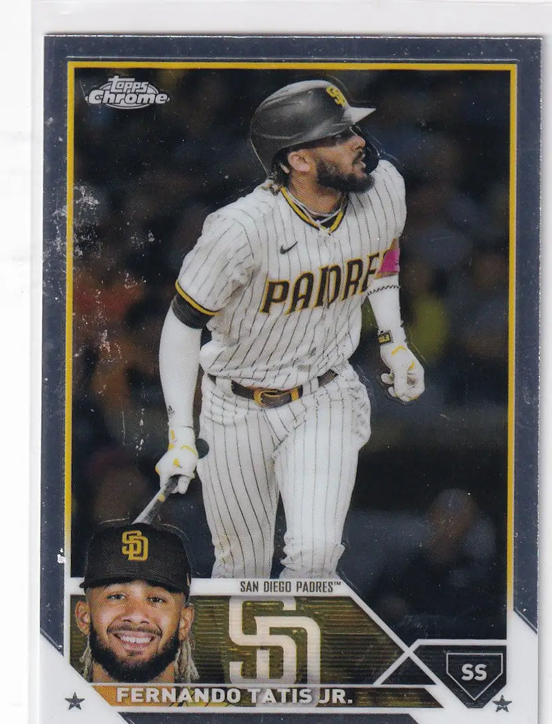 2023 TOPPS CHROME #129 FERNANDO TATIS JR- SAN DIEGO PADRES - Baseball Card Single
