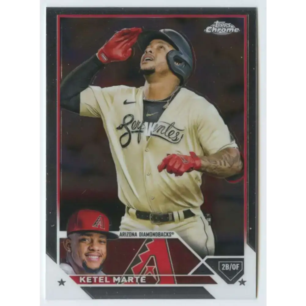 2023 Topps Chrome #130 Ketel Marte NM-MT Arizona Diamondbacks Baseball Card - Baseball Card Single