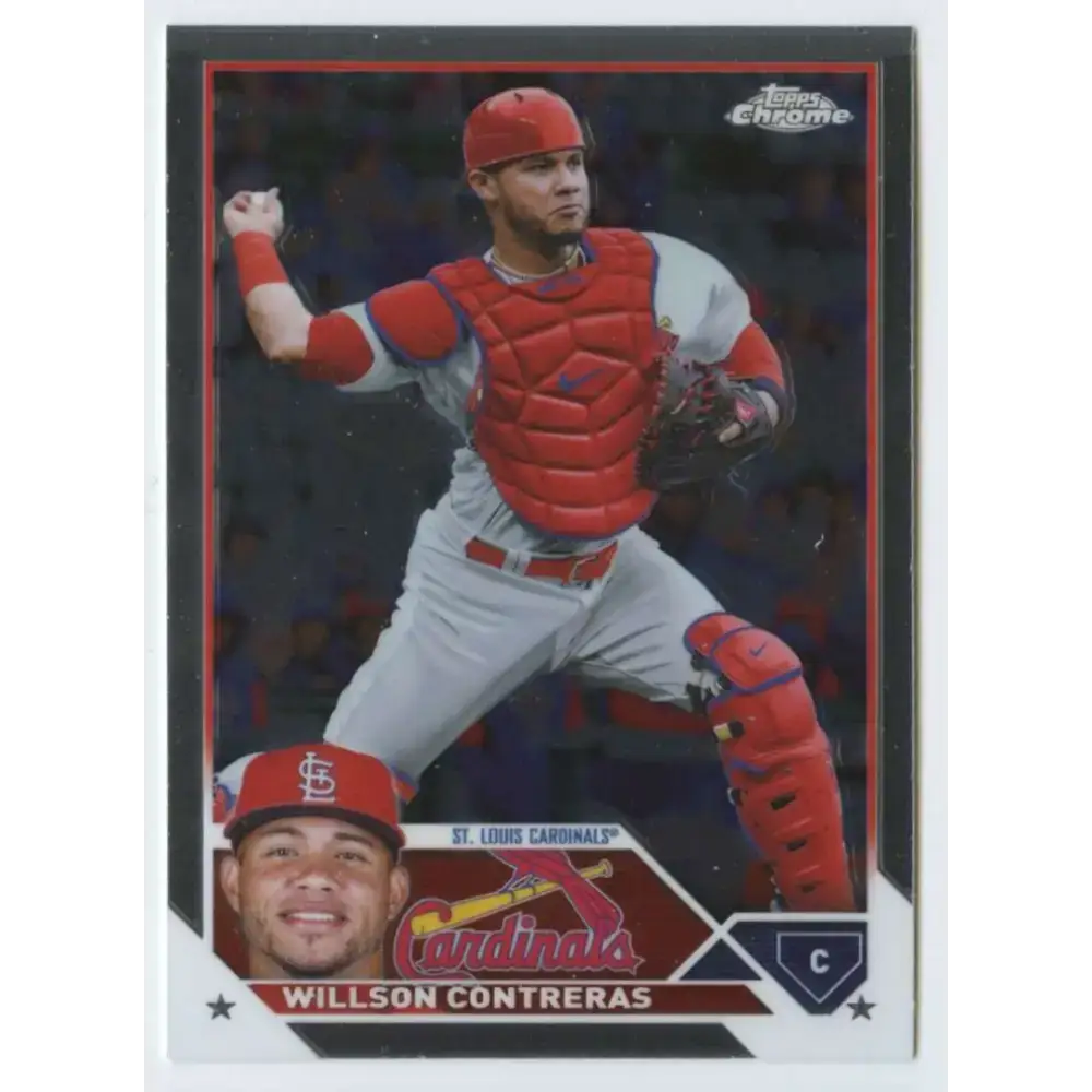 2023 Topps Chrome #139 Willson Contreras NM-MT St. Louis Cardinals Baseball Card - Baseball Card Single
