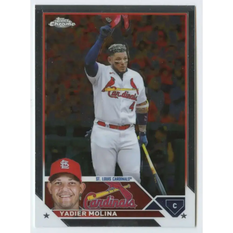 2023 Topps Chrome #14 Yadier Molina NM-MT St. Louis Cardinals Baseball Card - Baseball Card Single